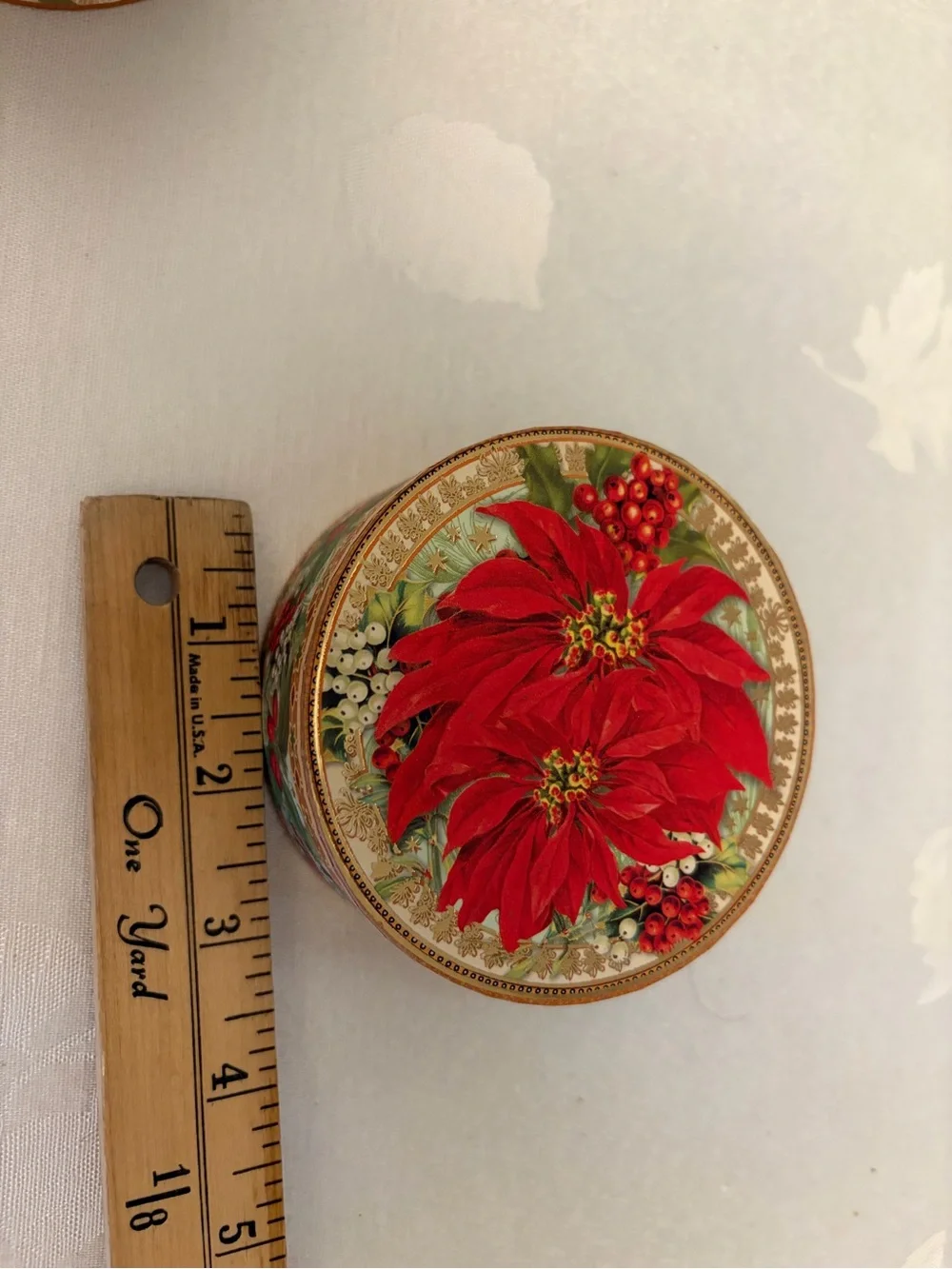 Punch Studio Red Poinsettia Holiday gift box